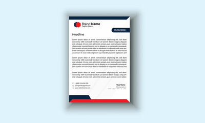 Corporate Business Letterhead Design Template, Black Abstract Letterhead Design, Letterhead Template,  vector