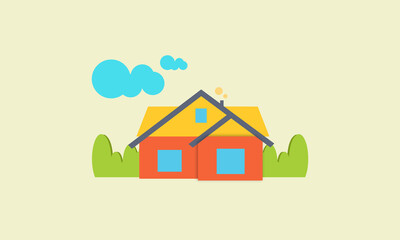 Home Vector House Vector Building Vector Architecture Design Vector Cartoon Illustration