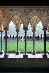 Cloister of the Mont Saint Michel Abbey in France