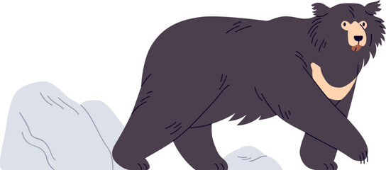 Sloth Bear Cartoon Illustration