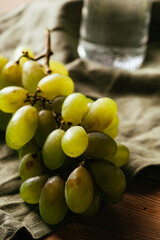 bunch of grapes on the table