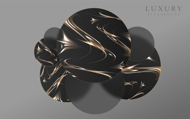 Modern premium background. Golden texture. Gold, glass, black colors brochure, flyer, invitation template. Geometric shape. Vector.