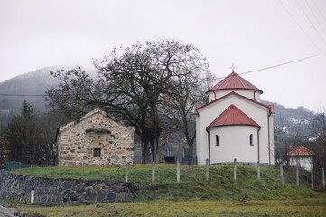 old and new church on the hill