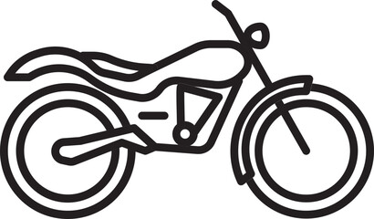 Motorcycle Icon Line Art Illustration © Good Studio