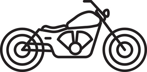Motorcycle Icon Line Art Illustration © Good Studio
