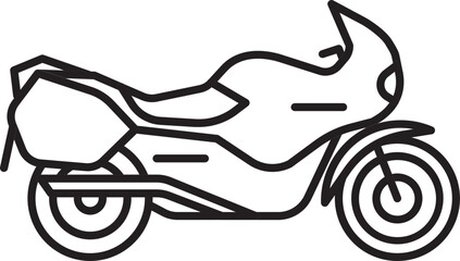 Motorcycle Icon Line Art Illustration © Good Studio