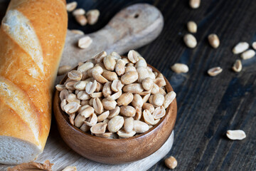 peanuts fried in oil and ready to eat