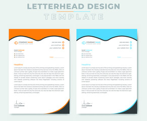 Set of creative business colorful letterhead design template