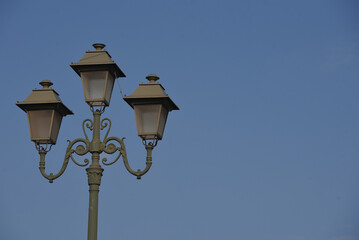 Fototapeta na wymiar street lamp on sky