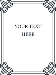 Vector A4 border frame. Background or book page. Simple rectangular billboard, poster, card, plaque, signboard, sticker, or label 