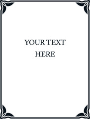 Obraz premium Vector A4 border frame. Background or book page. Simple rectangular billboard, poster, card, plaque, signboard, sticker, or label 