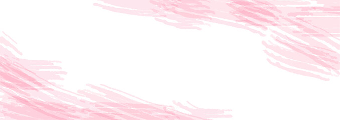 水彩テクスチャの背景素材　ピンク　春イメージ　横長