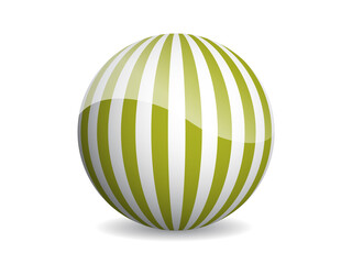 3D ball abstract vector illustration. Pattern sphere modern design. Round shape globe on white background.