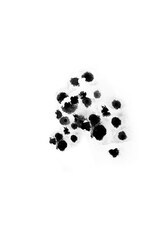 Black Hand drawn drops of ink grunge texture Abstract ink drops background. Black and white grunge illustration
