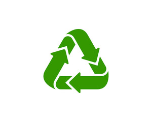 Obraz premium Recycling icon of arrows triangle. Eco friendly recycle symbol. Vector environment mark