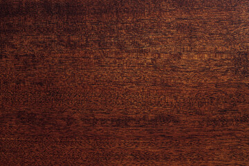 Lacquered wood. Blank background in full screen. Natural noble mahogany texture. Flat table surface.