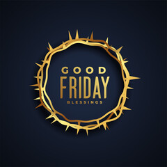 good friday poster with crown thorns