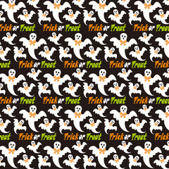 halloween seamless pattern with ghost