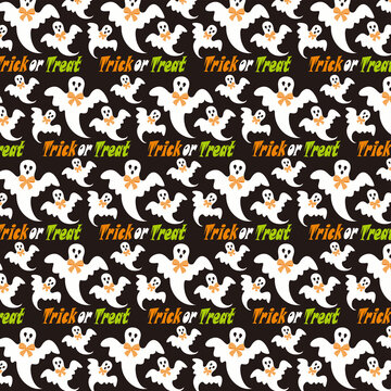 halloween seamless pattern with ghost