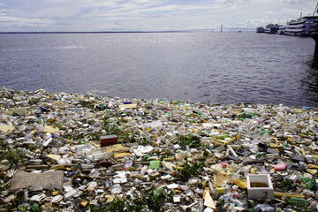 Pollution of the Rio Negro, Manaus – Amazonas, Brazil, March 26, 2022. 