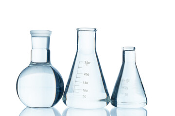 Image of glass vessels. Flasks.