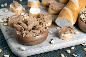 Fototapeta premium nut food on a cutting wooden board in the kitchen