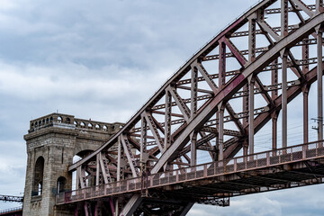 Fototapeta na wymiar Hell’s Gate Bridge - New York, NY