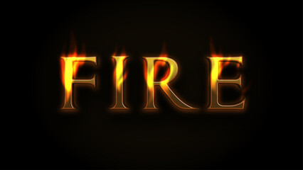 the fire text effect