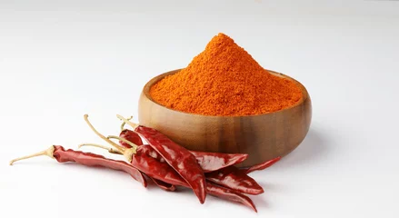 Papier Peint photo Piments forts Red Chilly powder.chilly powder with red chilly