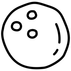 handdrawn bowling bag icon