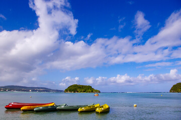 グアムのビーチとボート