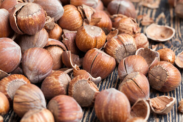 hazelnuts peeled from the shell