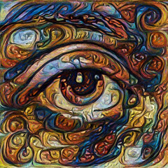 Fototapeta na wymiar Human Eye painting.