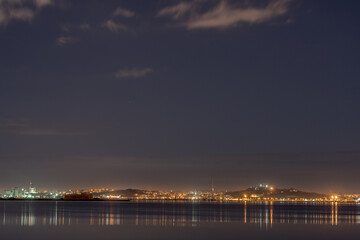 Obraz na płótnie Canvas Tunis Lake by night 