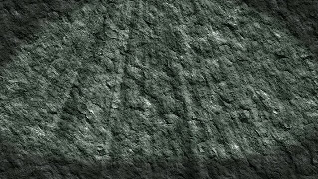 Stone background animation with rays of light illuminating the scene. Clip for credits at the end of the movie. Video for action movie, drama, science fiction, horror. Dramatic and cynical scene