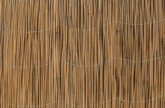 Dry cane mats as background