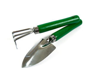 new shovel isolated on white background