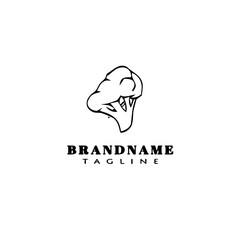 broccoli logo icon design template black isolated vector illustration