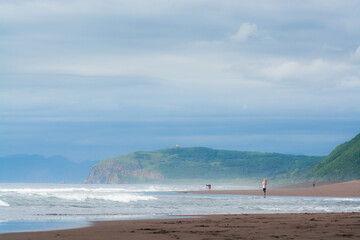 waves on the beach at Kamchatka