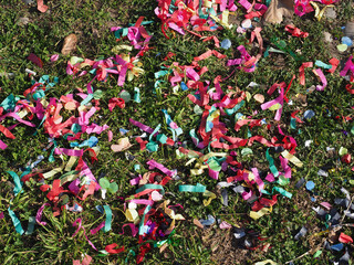 coloured paper confetti background