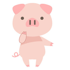 Obraz na płótnie Canvas 可愛い子豚のイラスト