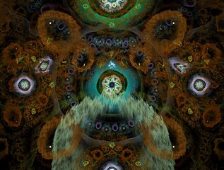 Imaginatory fractal abstract background Image