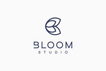 Logo bloom letter B and flower