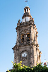 Sanctuary Tower of Our Lord of the Hospital in Salamanca. Religion concept.