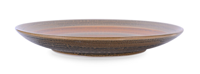 empty plate isolated on white background.