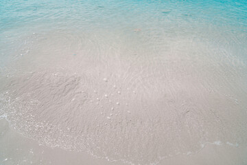 water drops on the beach