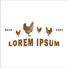 Fototapeta na wymiar chicken farm logo