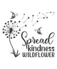 Banner with flower. Peace and care symbol, graphic elements for website. Kindness, hippie spread. Text on blue background, wallpaper. Print for childrens t shirt. Cartoon flat vector illustration