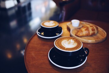 cup of coffee on a table