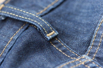 Fototapeta premium Blue jeans with seam